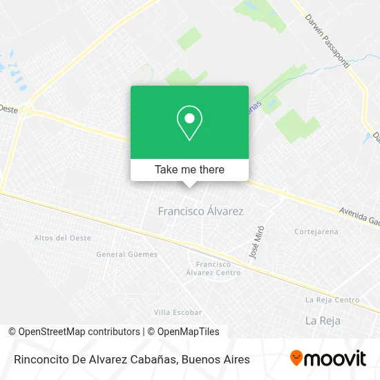 Rinconcito De Alvarez Cabañas map