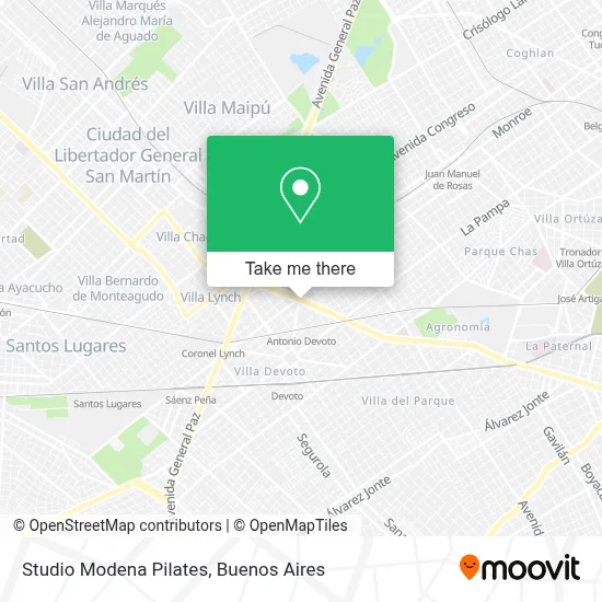 Studio Modena Pilates map