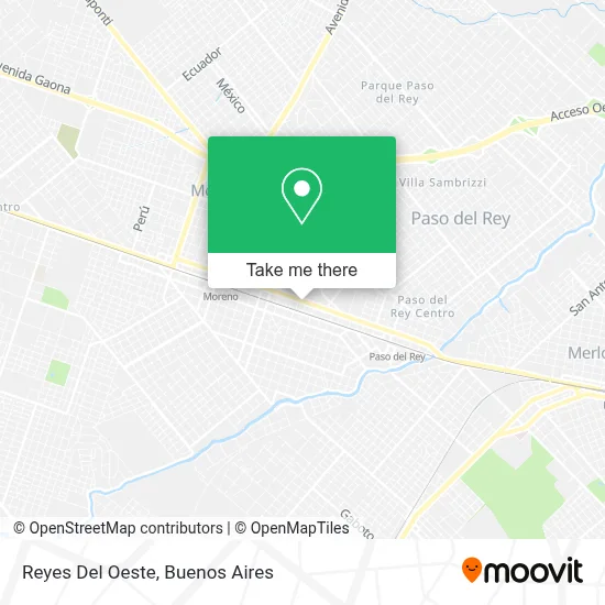 Reyes Del Oeste map