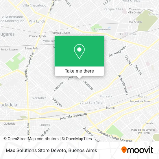 Max Solutions Store Devoto map