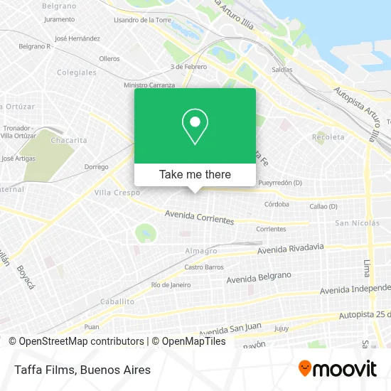 Taffa Films map