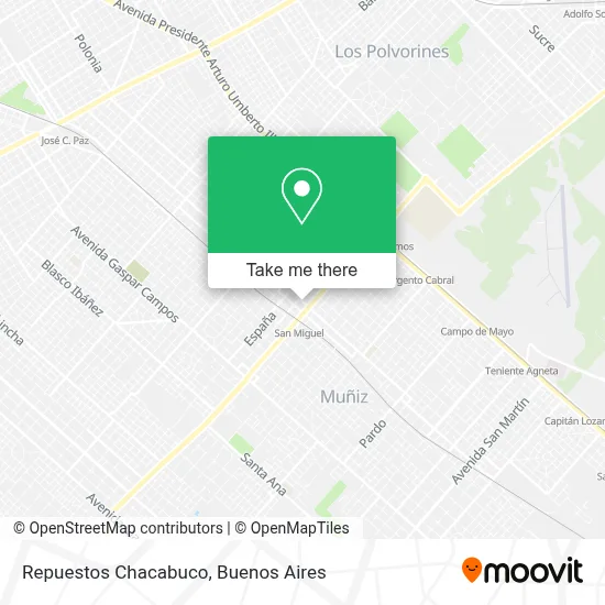 Repuestos Chacabuco map