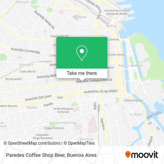 Paredes Coffee Shop Beer map