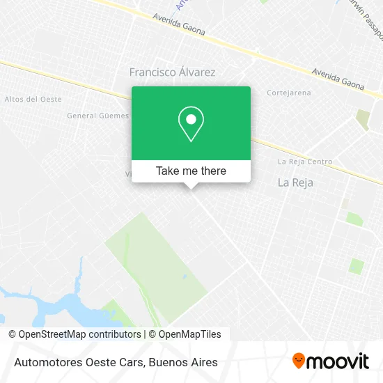 Automotores Oeste Cars map
