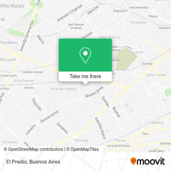 El Predio map