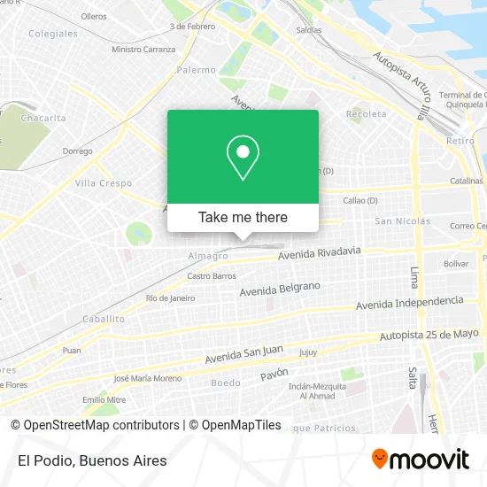 El Podio map