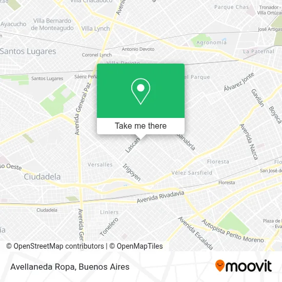 Avellaneda Ropa map