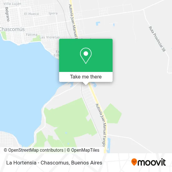 La Hortensia - Chascomus map