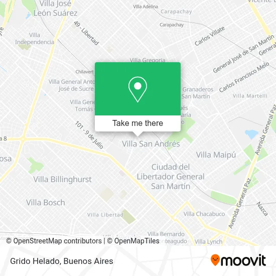 Grido Helado map