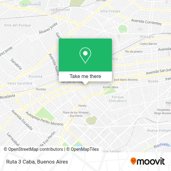 Ruta 3 Caba map