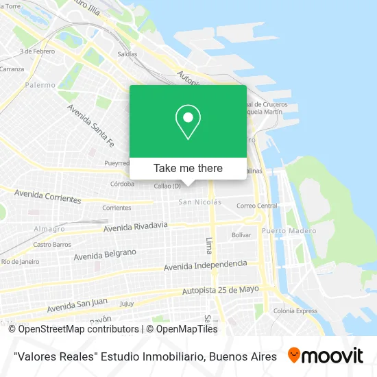 "Valores Reales" Estudio Inmobiliario map