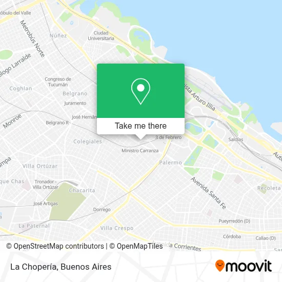 La Chopería map