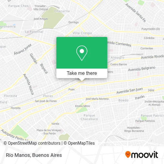 Río Manos map