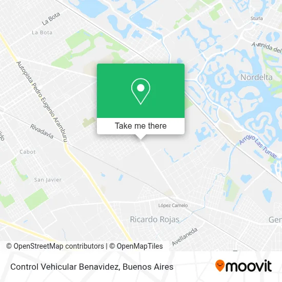 Control Vehicular Benavidez map