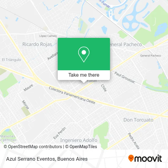 Azul Serrano Eventos map