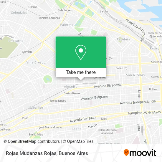 Rojas Mudanzas Rojas map