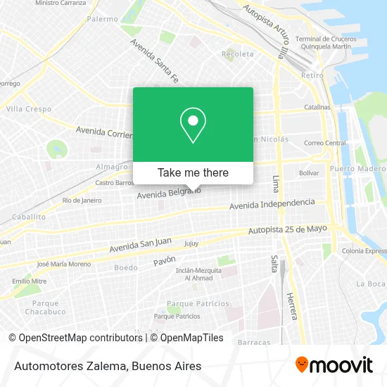 Automotores Zalema map