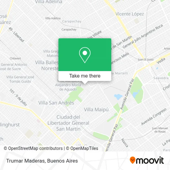 Trumar Maderas map