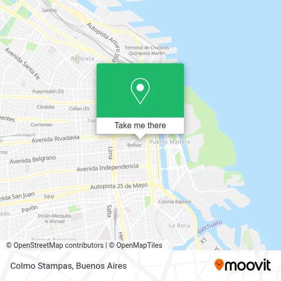 Colmo Stampas map