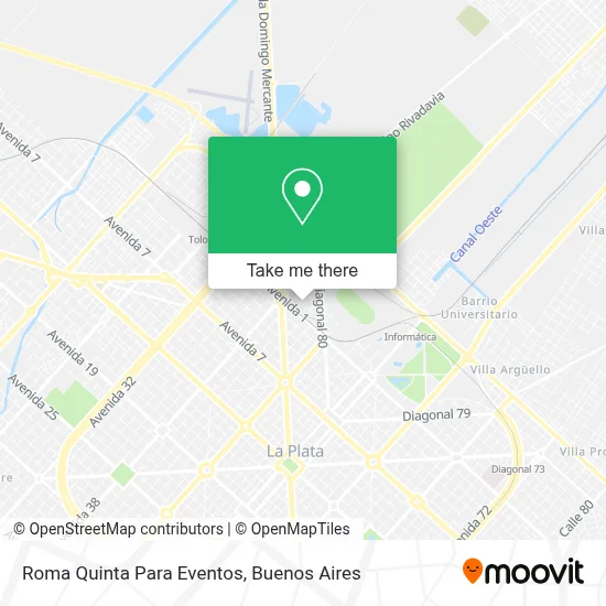 Roma Quinta Para Eventos map