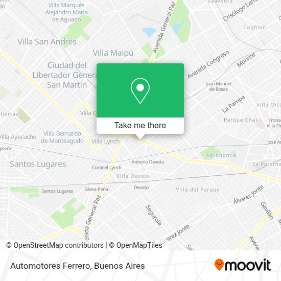 Automotores Ferrero map