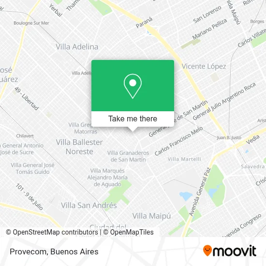 Provecom map