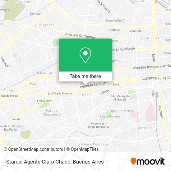Starcel Agente Claro Chaco map