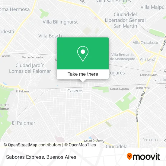 Sabores Express map