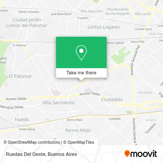 Ruedas Del Oeste map
