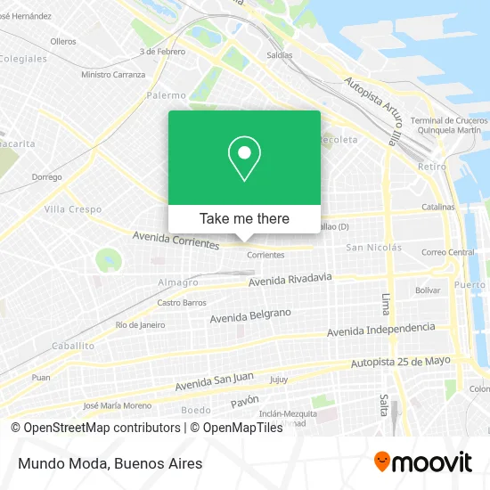 Mundo Moda map