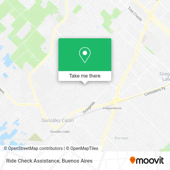 Ride Check Assistance map