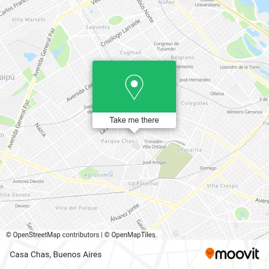 Casa Chas map