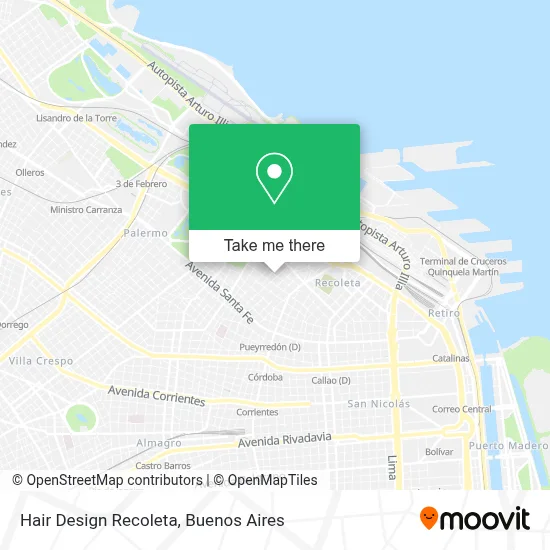 Hair Design Recoleta map