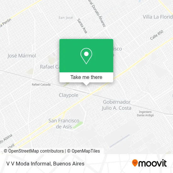 V V Moda Informal map