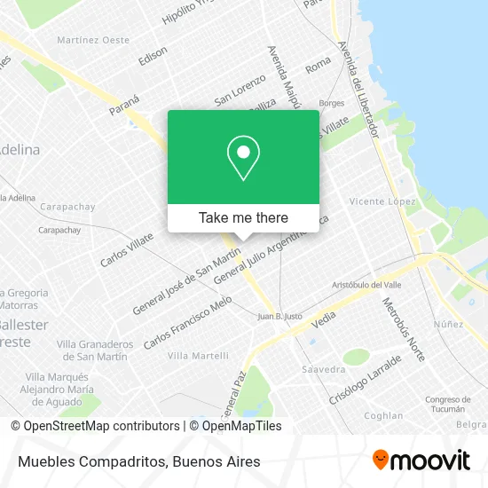 Muebles Compadritos map
