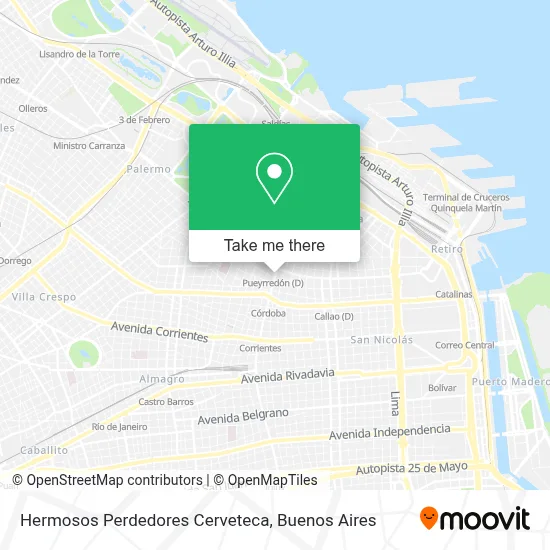 Hermosos Perdedores Cerveteca map