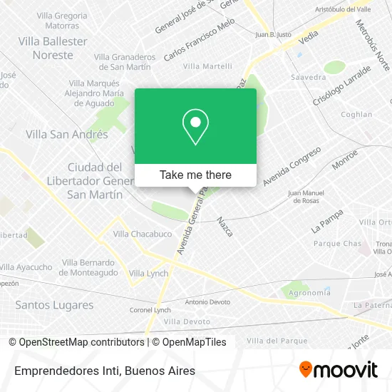 Emprendedores Inti map
