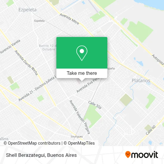 Shell Berazategui map