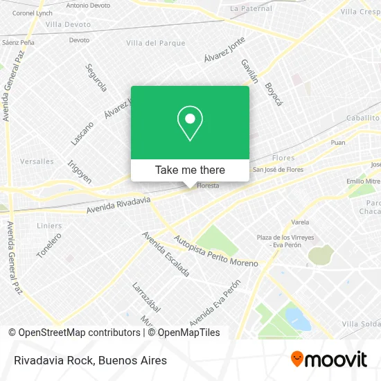Rivadavia Rock map