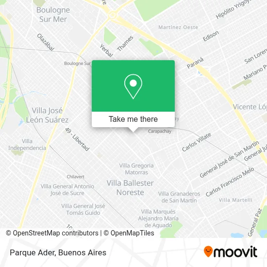 Parque Ader map