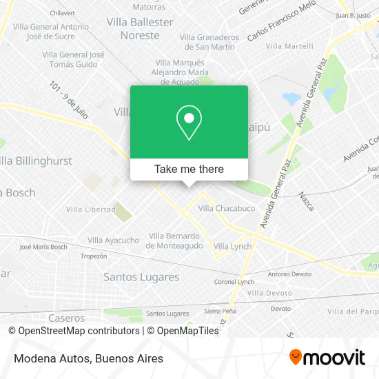 Modena Autos map