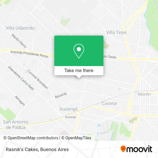 Rasnik's Cakes map