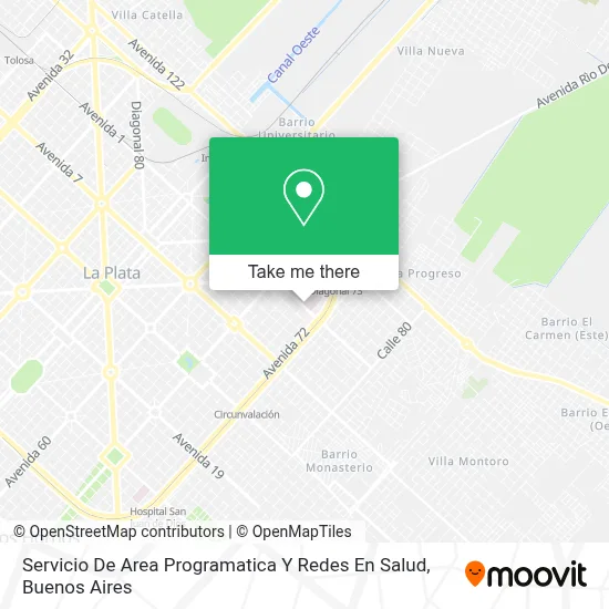 Servicio De Area Programatica Y Redes En Salud map
