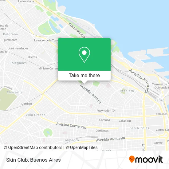 Skin Club map