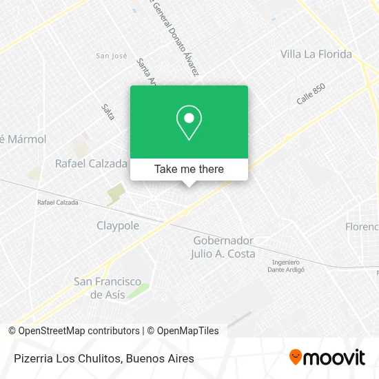 Pizerria Los Chulitos map