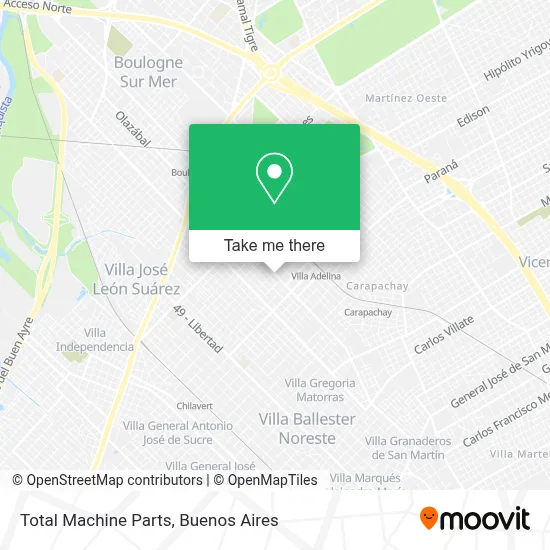 Total Machine Parts map