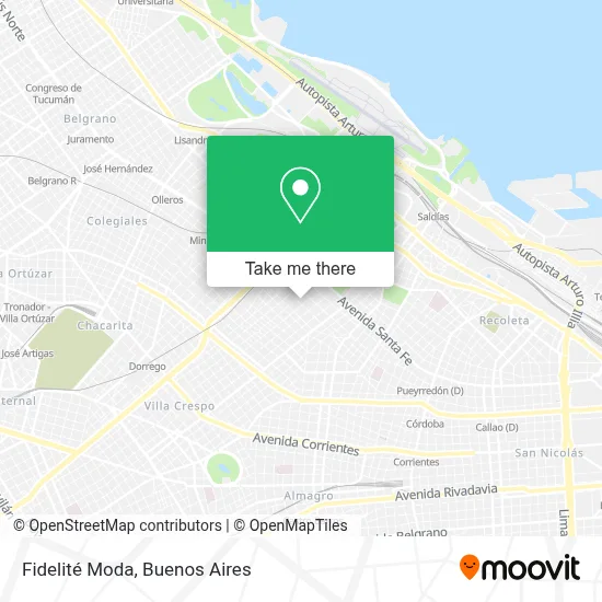 Fidelité Moda map