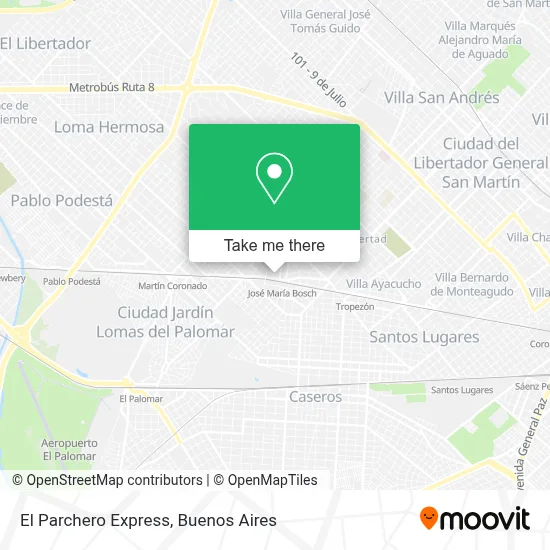 El Parchero Express map