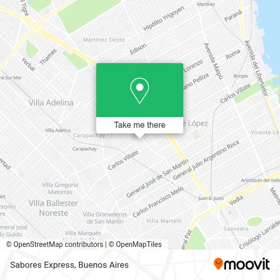 Sabores Express map