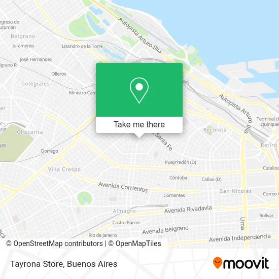 Tayrona Store map